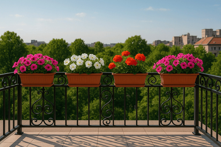 Mẫu lan can sắt ban công đơn giản, dễ lắp đặt